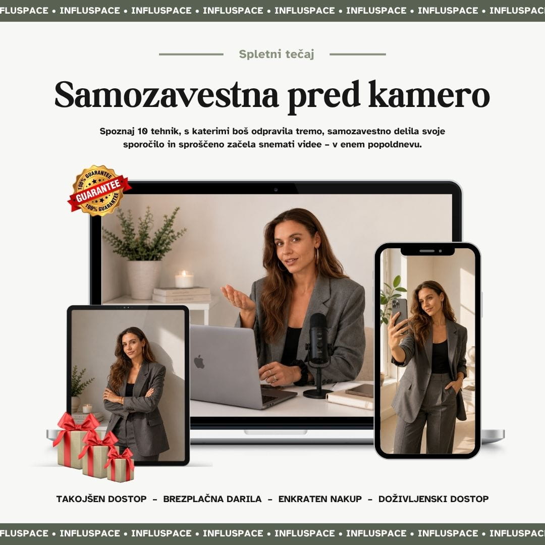 Samozavestna pred kamero
