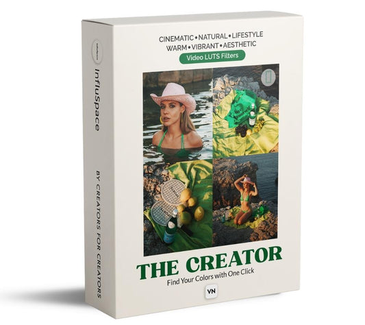 The Creator video luts mobile filters box product package influspace